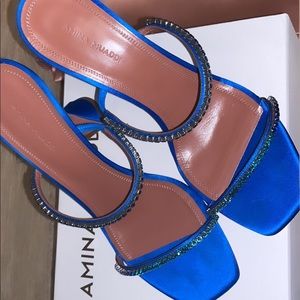Amina Muaddi Gilda 95mm crystal-embellished sandals